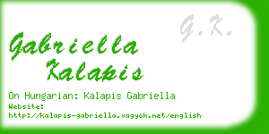 gabriella kalapis business card